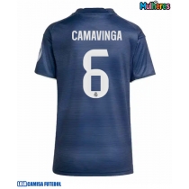 Camisa de Futebol Real Madrid Eduardo Camavinga #6 Equipamento Secundário Mulheres 2025-26 Manga Curta